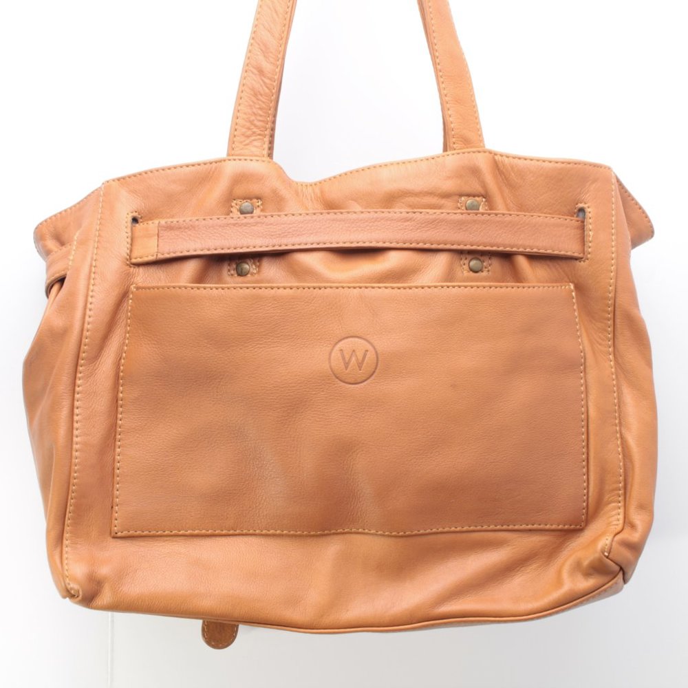 Wanderers Travel Co Madrid Handbag - Large Size Tan Leather - Picture 2 of 12